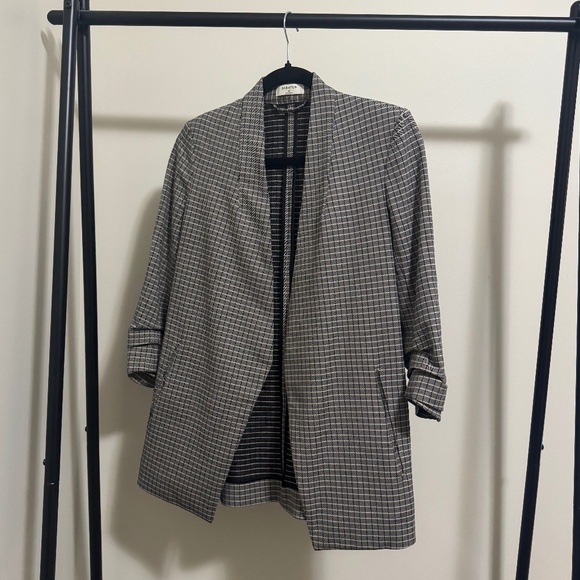 Aritzia Babaton Power Blazer Size 0 Grey Pattern - Picture 2 of 7